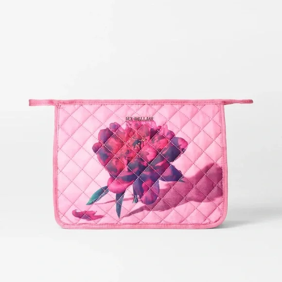MZ Wallace Peony/Magenta on Pink Metro Clutch
